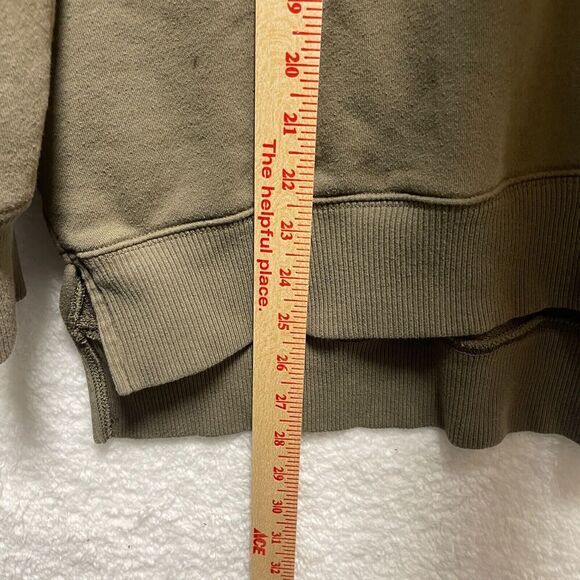 Aerie American Eagle Size XS Olive Green Oversized Cowl Neck Pullover Sweatshirt - Picture 10 of 11